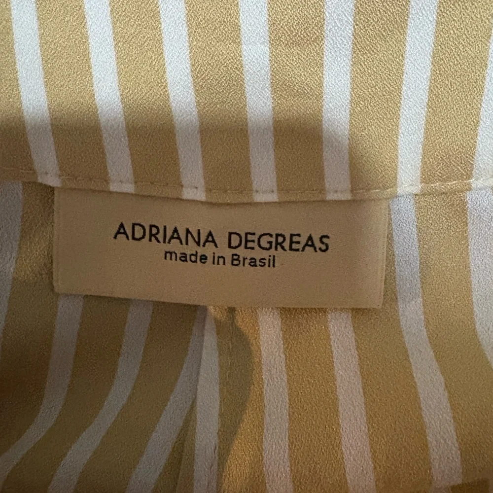 Adriana Degrease Striped Cream Wide Leg Pants - Picture 7 of 8